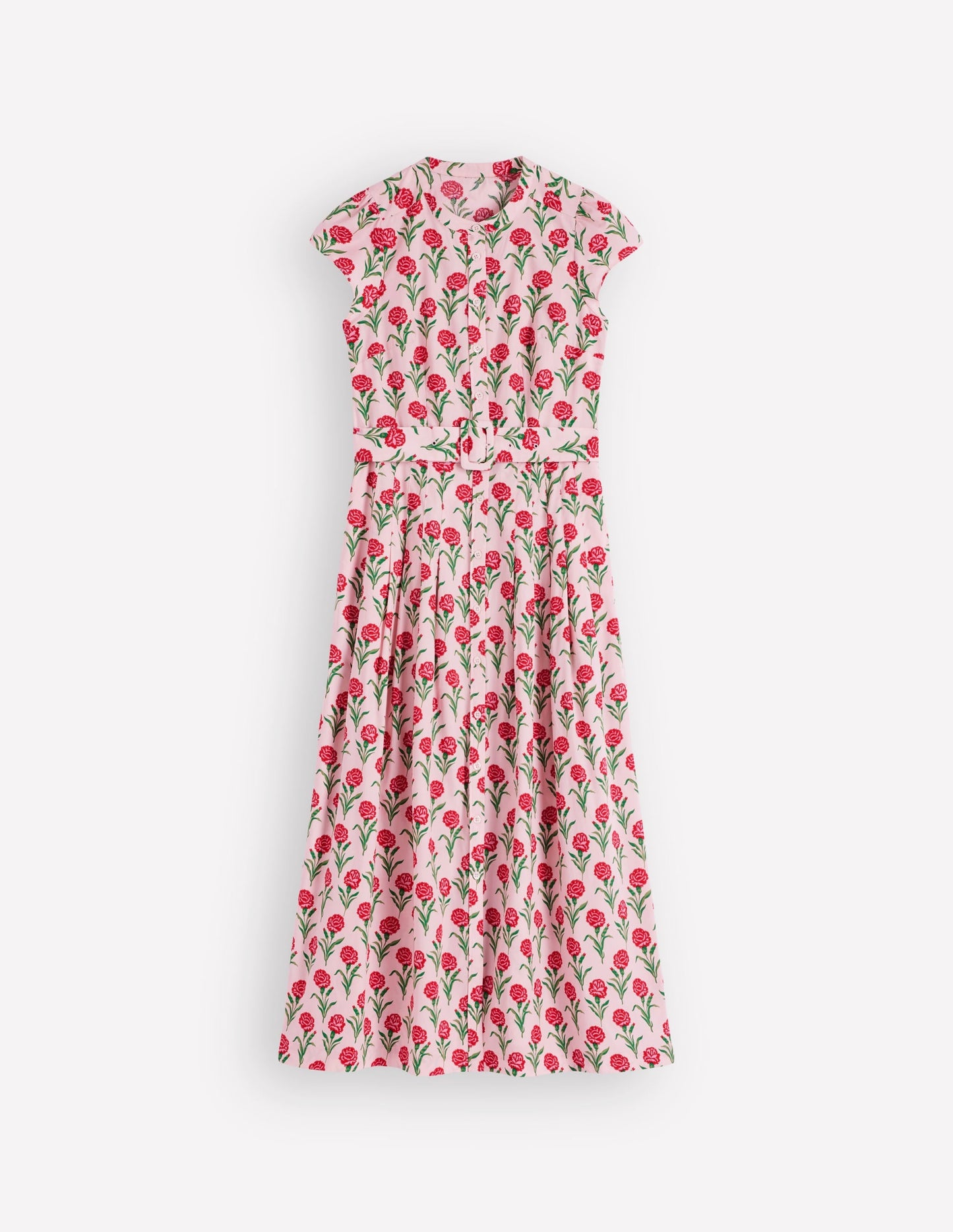 Arabella Cotton Maxi Dress-Pink Carnation Stem