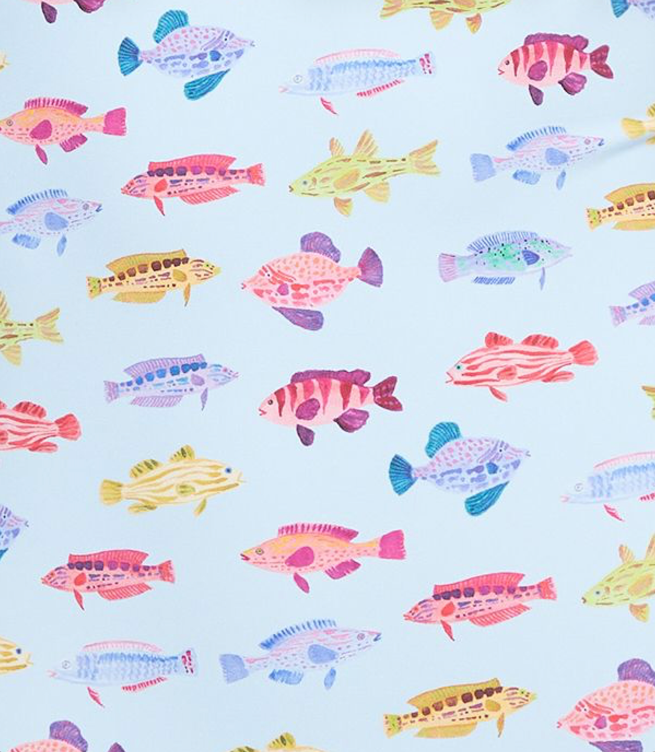 The Baby Sora Rashguard - Blue Rainbow Fish