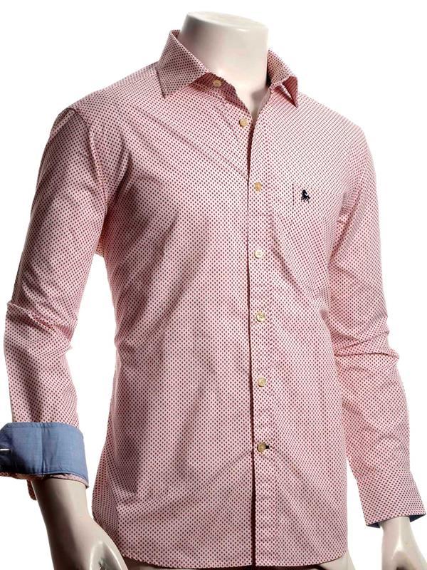 Antoine White Printed Full sleeve single cuff Cotton Shirt