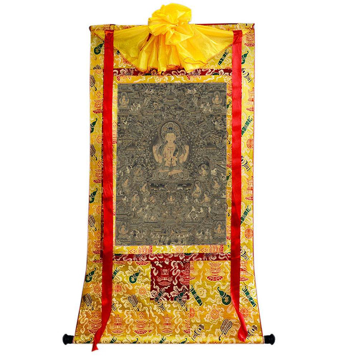 Chenrezig Image - Tibetan thangka painting, view 8