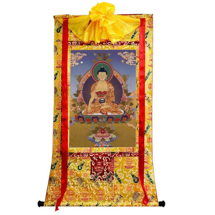 Medicine Buddha Image - Tibetan thangka painting, view 8