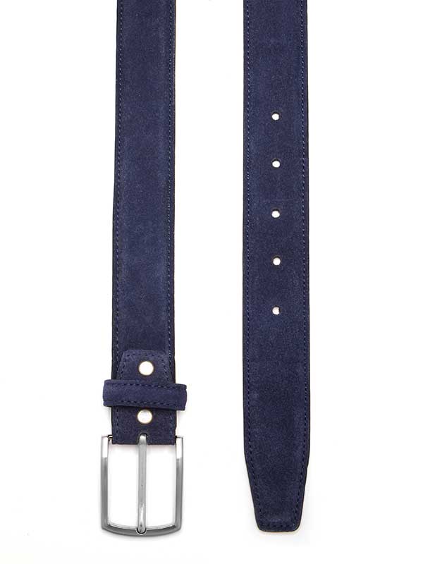 Blue Suede Plain Leather Belt