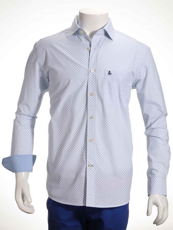 Borg Sky Printed Full sleeve single cuff Cotton Shirt