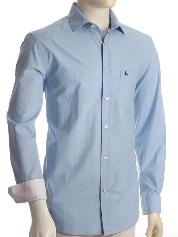 Captain Sky Solid Full sleeve single cuff Cotton Shirt