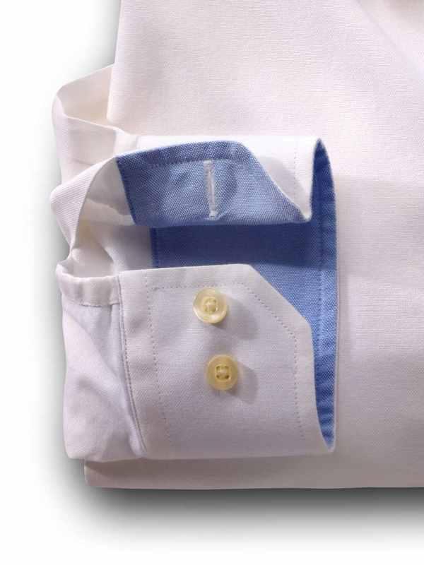 Captain White Solid Full sleeve single cuff Cotton Shirt