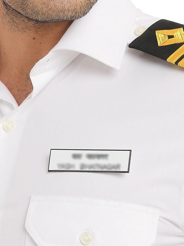 Captain White Solid Full Sleeve Single Cuff Tailored Fit Classic Formal Blend Shirt