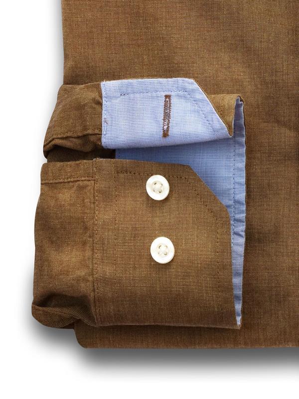Daniel Ochre Solid Full sleeve single cuff Cotton Shirt