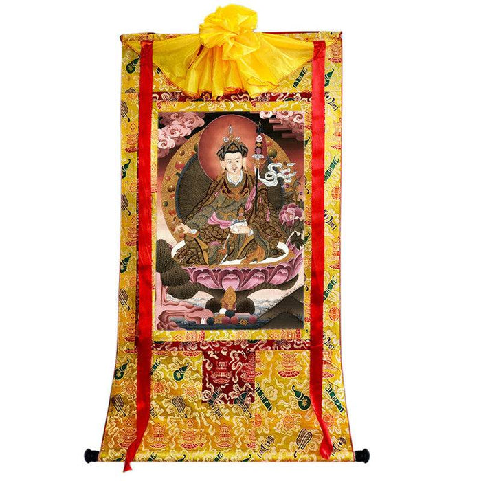 Guru Rinpoche Image - Tibetan thangka painting, view 8