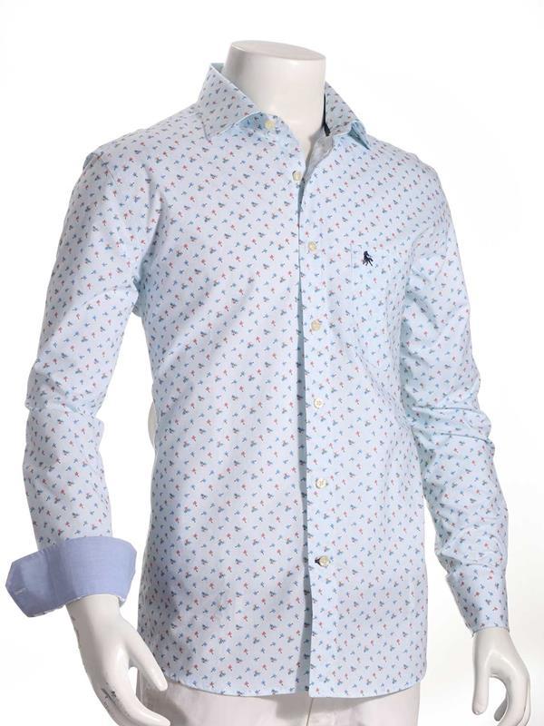Island Sky Printed Cotton Shirt