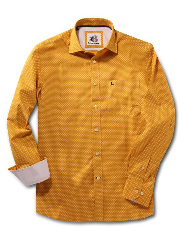 Lager Yellow Printed Cotton Shirt