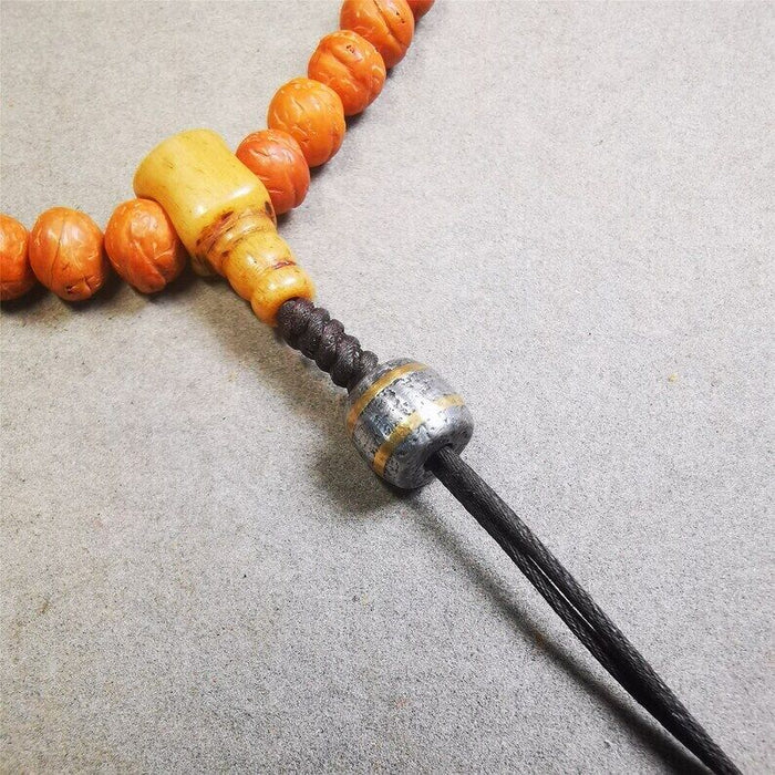 Mala Spacer Bead, Marker Beads 0.35" - Tibetan Buddhist mala beads, view 8