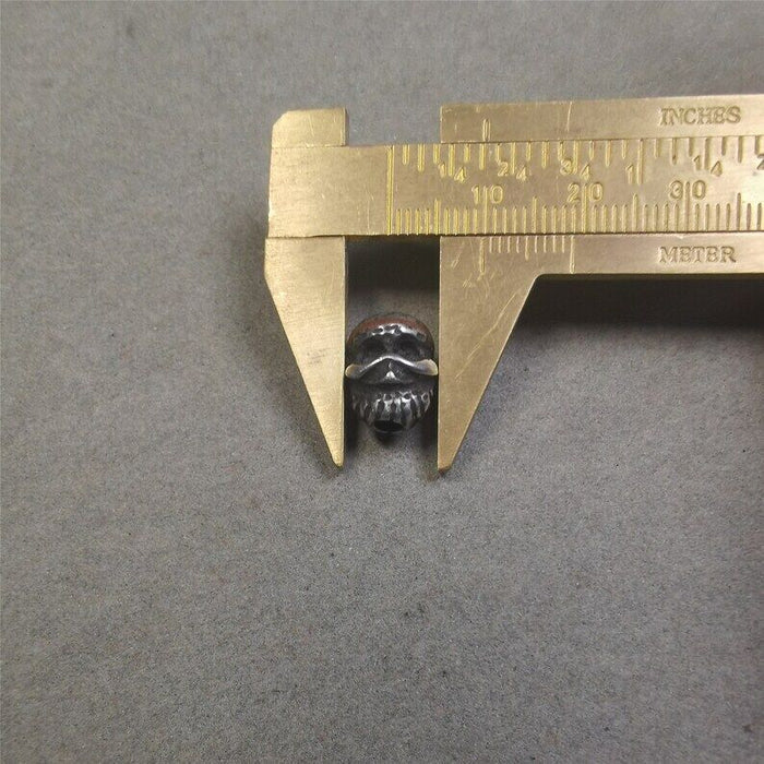Mala Spacer Bead,Skull Citipati Marker Bead 0.43" - Tibetan Buddhist mala beads, view 8