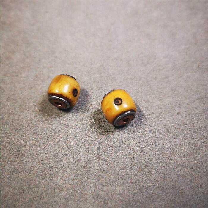 Mala Spacer Bead,Yak Bone Dice Marker Beads for Prayer Bead Necklace - Tibetan Buddhist mala beads, view 8