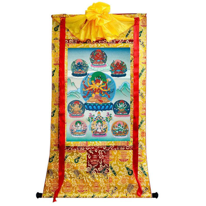 Manjusri Image - Tibetan thangka painting, view 8