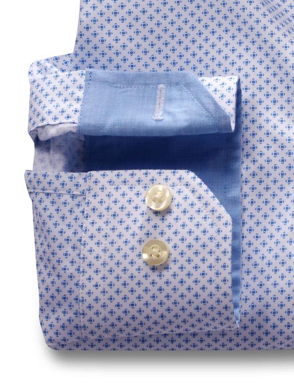 Murray White Printed Full sleeve single cuff Cotton Shirt