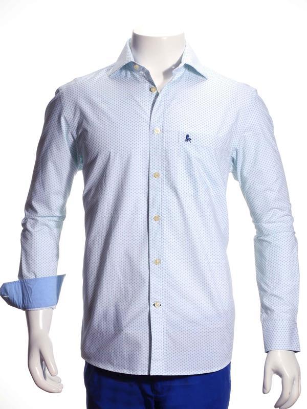 Murray White Printed Full sleeve single cuff Cotton Shirt