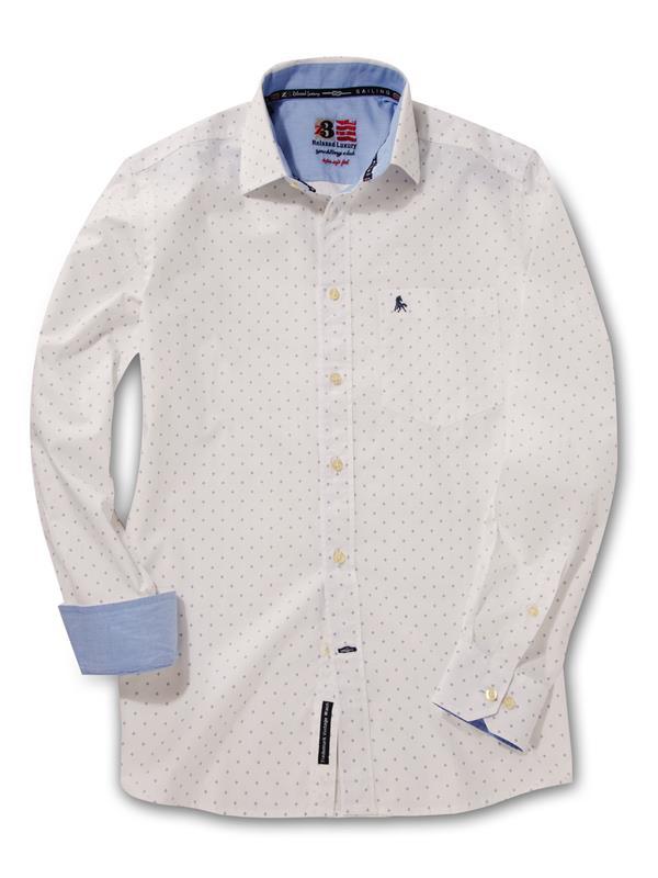 Oahu White Printed Cotton Shirt