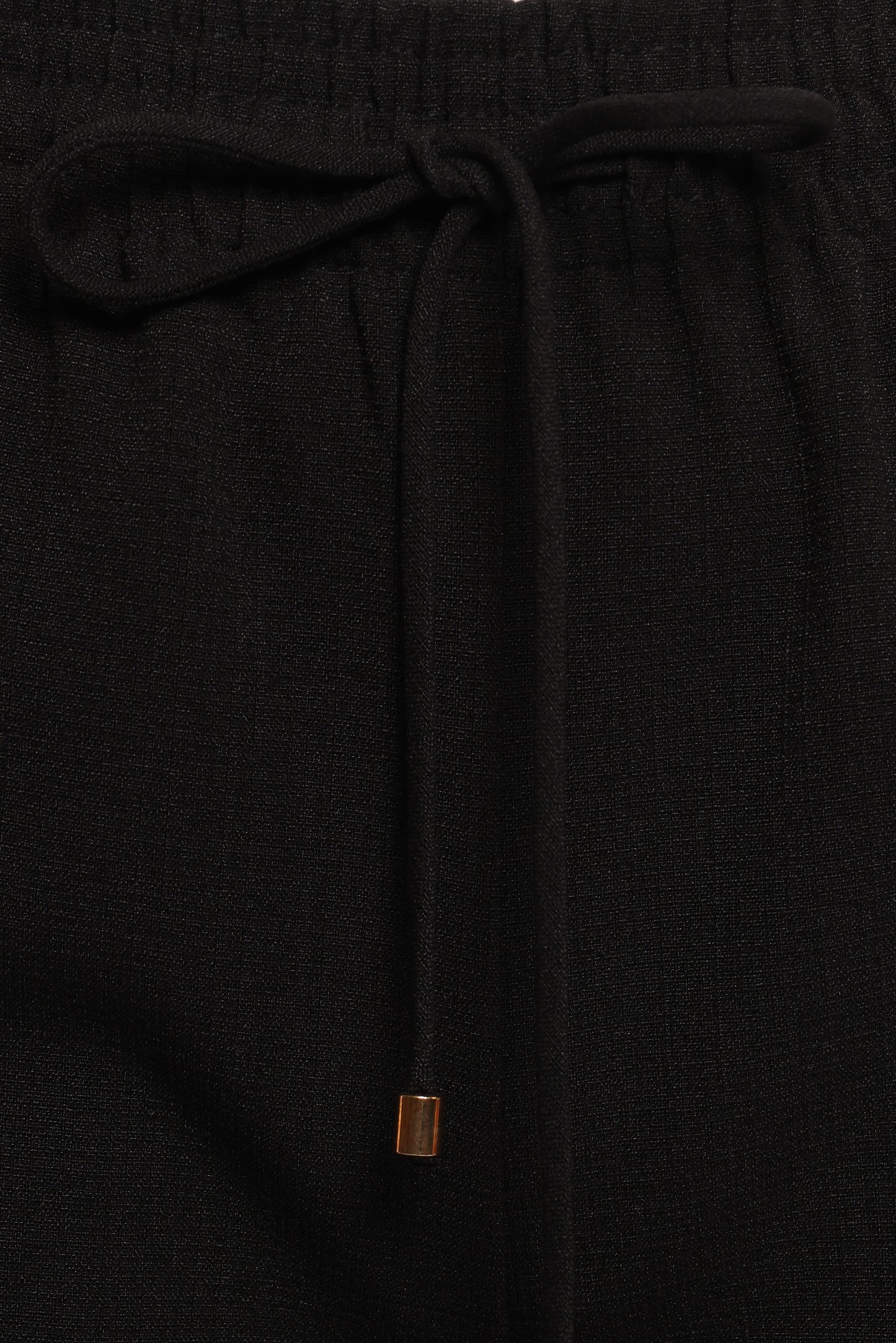 Cinch Wide Leg Crepe Pant - Black