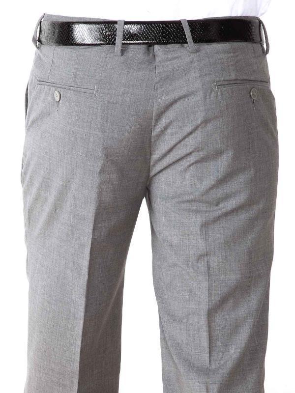 Pollone Light Grey Slim Fit Blended Trousers