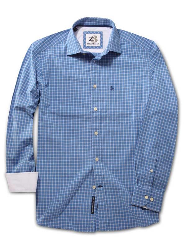 Porter Blue Check Cotton Shirt