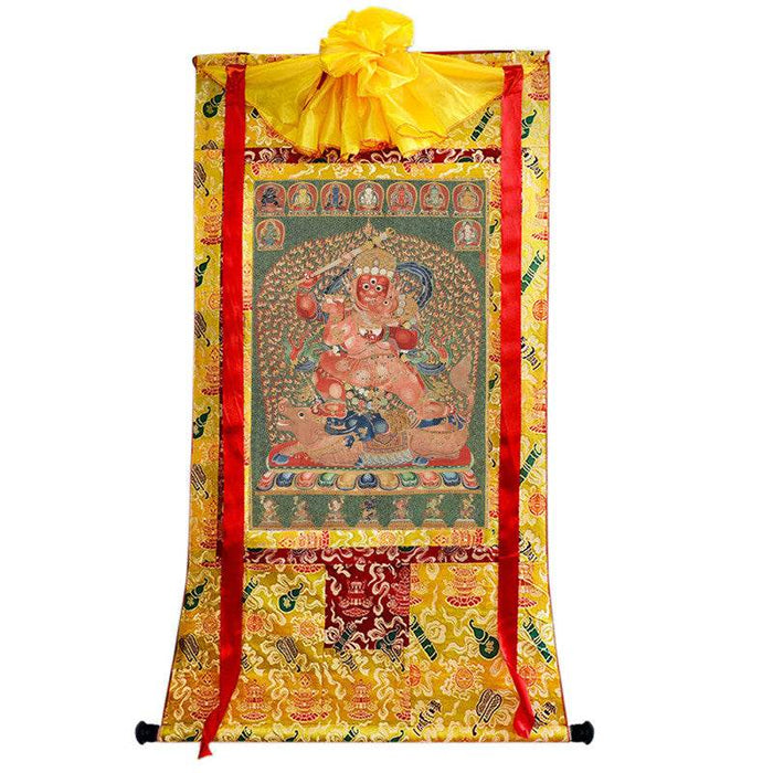 Rakta,Yamari Image - Tibetan thangka painting, view 8