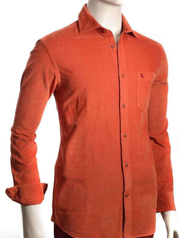 Rodeo Rust Corduroy Full sleeve single cuff Cotton Shirt