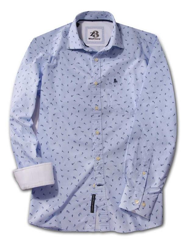 Rosa Sky Check Full sleeve single cuff Cotton Shirt