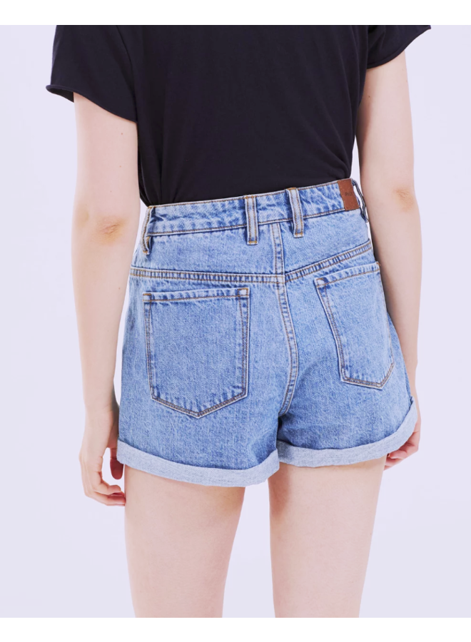 RVCA HI ROLLER HIGH RISE DENIM WOMENS SHORTS
