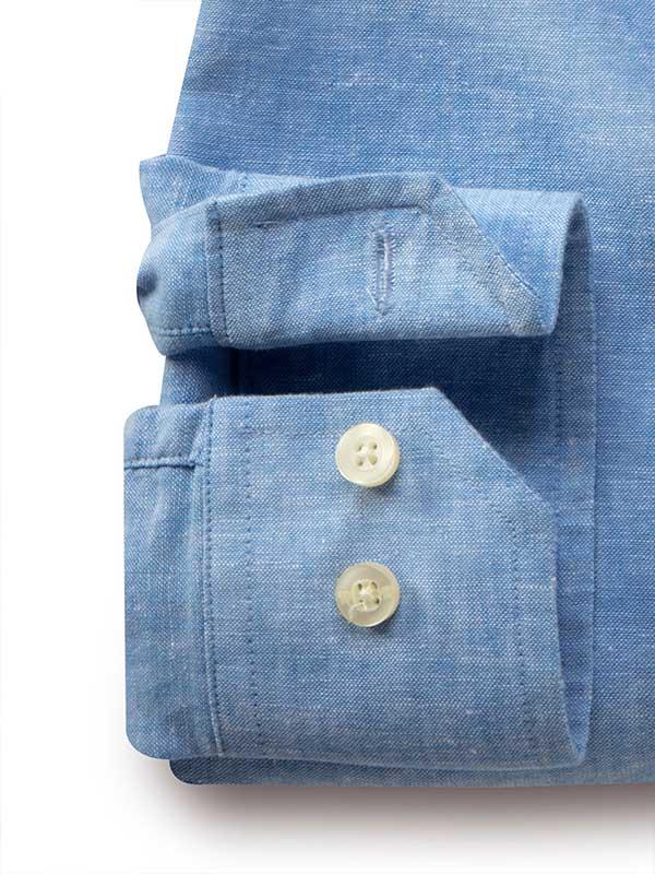 Sardinia Blue Solid Blended Shirt