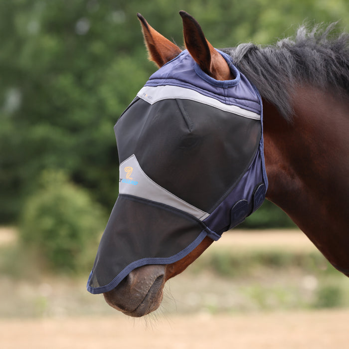 Shires FlyGuard Pro Fine Mesh Fly Mask with Ear Holes & Nose