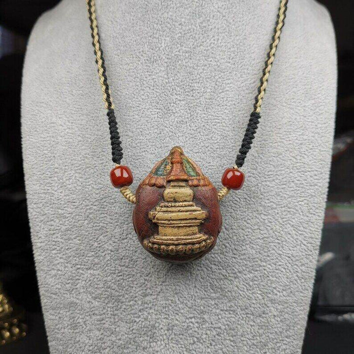 Stupa Tsa Tsa Amulet, Scorpion Guru of Padmasambhava, Scorpion Terma Pendant - Tibetan Buddhist amulet, view 8