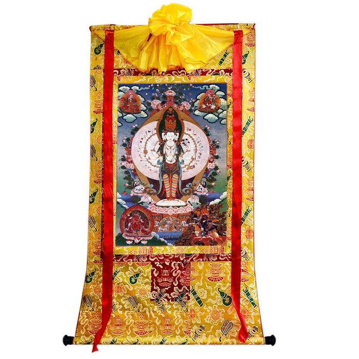 1000 Arms Avalokiteshvara Image - Tibetan thangka painting, view 8