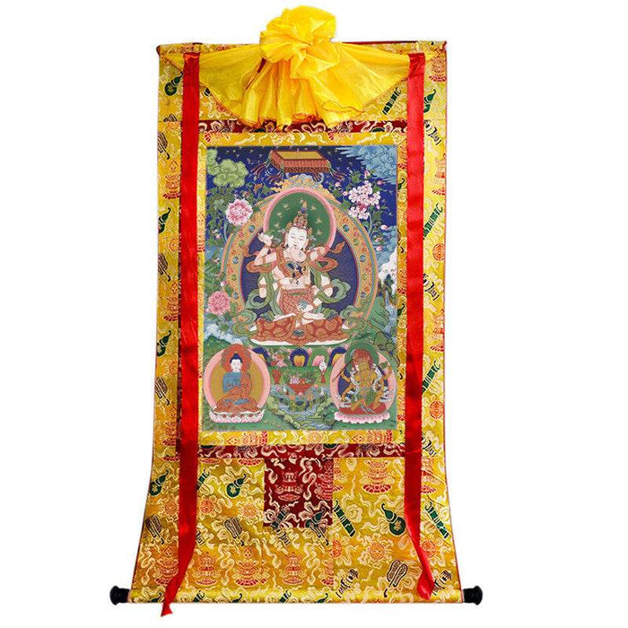Vajrasatva in Yab Yum Image - Tibetan thangka painting, view 8