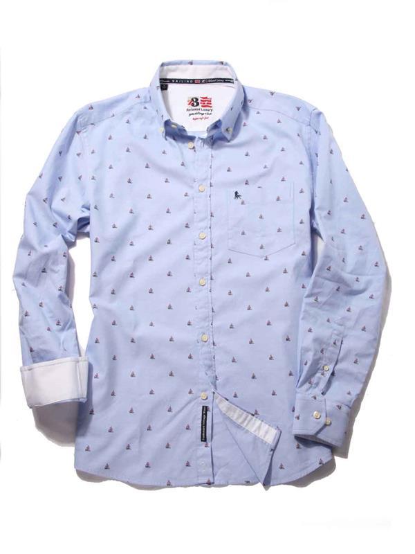 Yacht Sky Printed Cotton Shirt