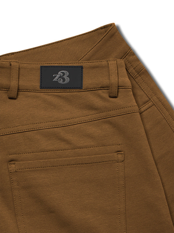 z3 4 Way Stretch Brown Tailored Fit Pants