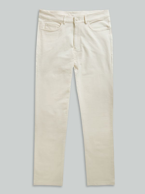 z3 4 Way Stretch Cream Tailored Fit Pants