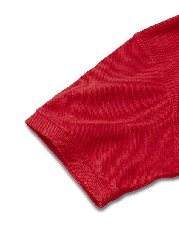z3 Polo Garment Dyed Red Solid Tailored Fit Casual Cotton T-Shirt