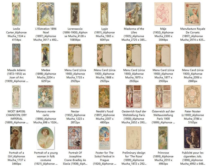 166 Painting Images by Alphonse Mucha Czech, 1860-1939 - Tibetan Buddhist thangka, view 4
