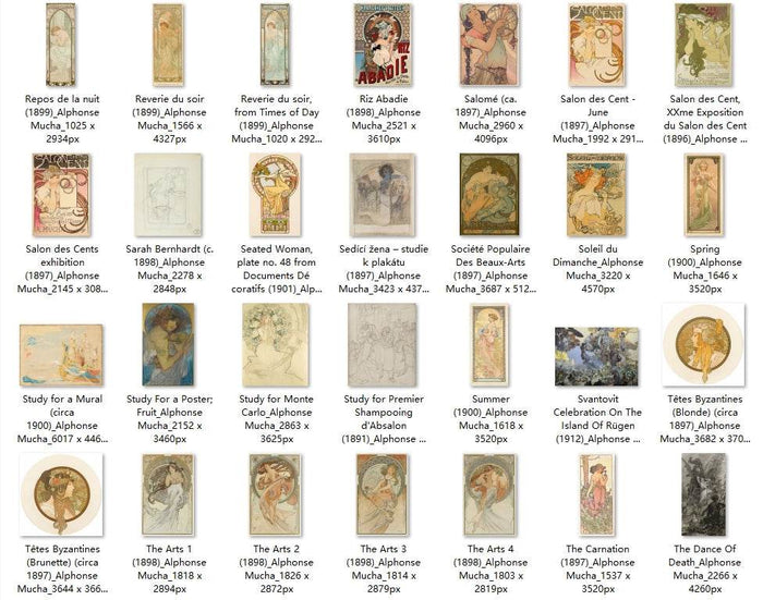 166 Painting Images by Alphonse Mucha Czech, 1860-1939 - Tibetan Buddhist thangka, view 5