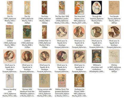 166 Painting Images by Alphonse Mucha Czech, 1860-1939 - Tibetan Buddhist thangka, view 6
