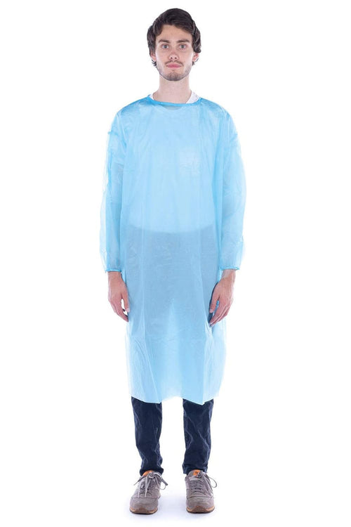 23 GSM Blue Disposable Isolation Gown, 100/Cs - 1015514450