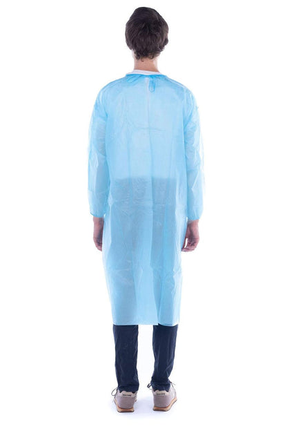23 GSM Blue Disposable Isolation Gown, 100/Cs - 1015514450