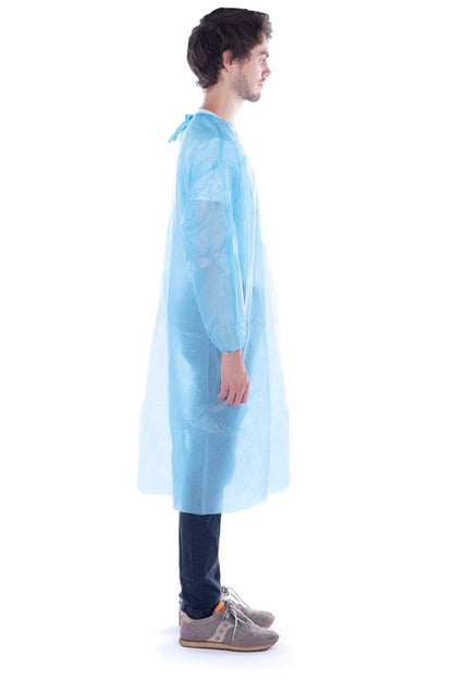 23 GSM Blue Disposable Isolation Gown, 100/Cs - 1015514450