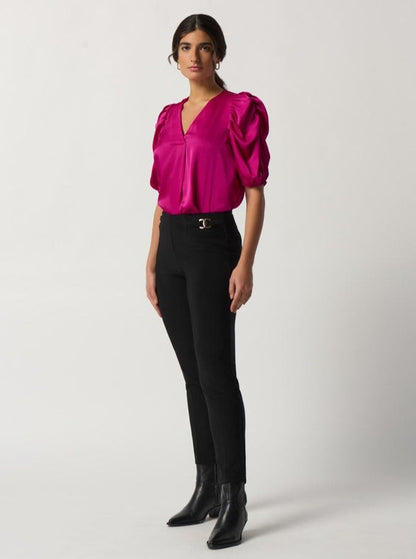 Joseph Ribkoff Bonded Silk Straight-Leg Pants