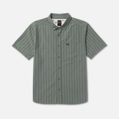 RVCA Dayshift Workwear Stripe Short Sleeve Shirt