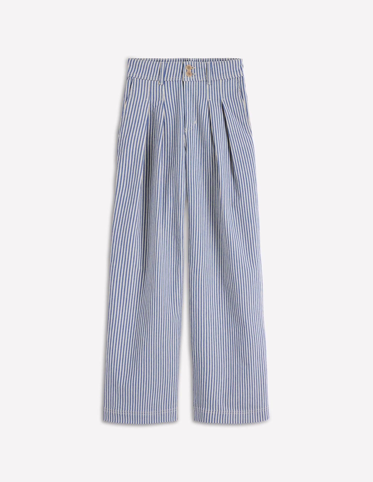 Brompton Wide Leg Pants-Blue Stripe