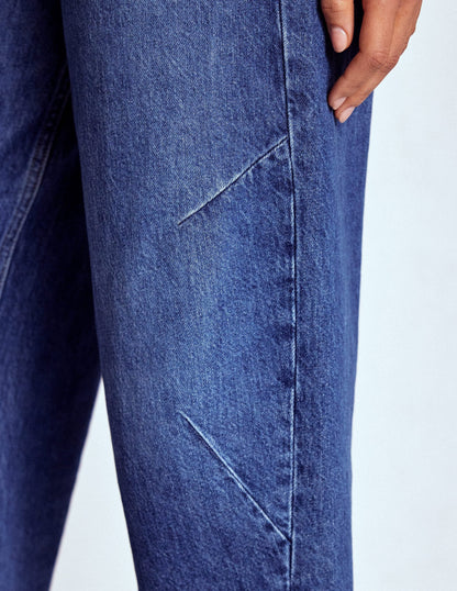 Barrel Leg Jeans-Mid Vintage