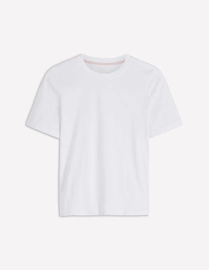 Cotton Crew Neck T-shirt-White