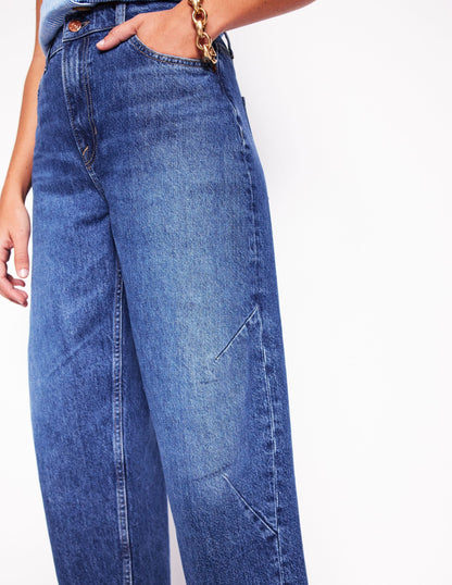 Barrel Leg Jeans-Mid Vintage