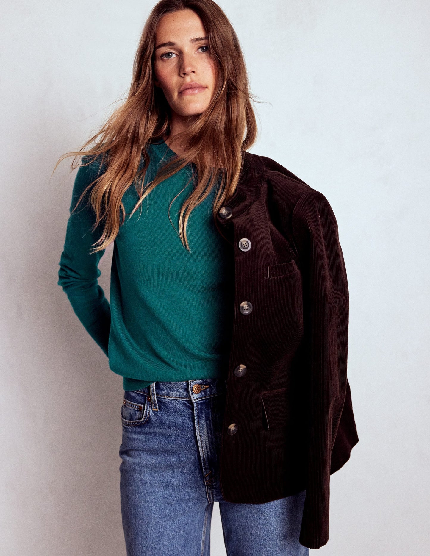 Briony Stitch Sweater-Drake Green